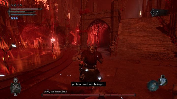 After killing one of the boss' followers, two hellish souls will arise and look for another vessel - Lords of the Fallen: How to defeat the boss Adyr, the Bereft Exile? - Main - Lords of the Fallen Guide