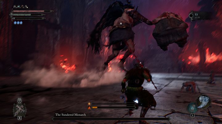 When the boss's health is low, he will return to his original location - Lords of the Fallen: How to defeat boss The Sundered Monarch? - Main - Lords of the Fallen Guide
