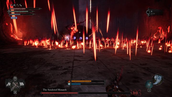 If the boss starts glowing, fiery daggers will start appearing out of his body - Lords of the Fallen: How to defeat boss The Sundered Monarch? - Main - Lords of the Fallen Guide
