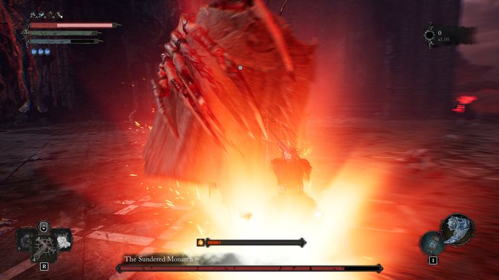 The most dangerous and difficult to avoid move are his horizontal swings - Lords of the Fallen: How to defeat boss The Sundered Monarch? - Main - Lords of the Fallen Guide
