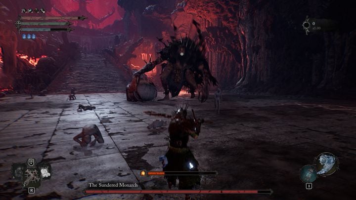 After dealing 2,000 damage, the boss will start phase 2, in which he will fight you seriously - Lords of the Fallen: How to defeat boss The Sundered Monarch? - Main - Lords of the Fallen Guide