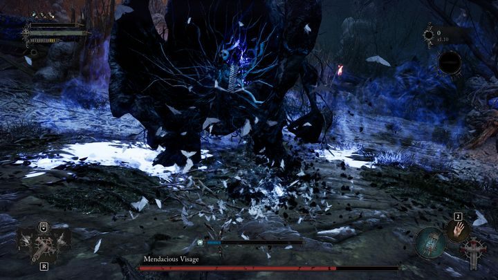 From time to time, the boss will open his head, revealing his weak spot - Lords of the Fallen: How to beat boss Lingering Despair? - Optional - Lords of the Fallen Guide