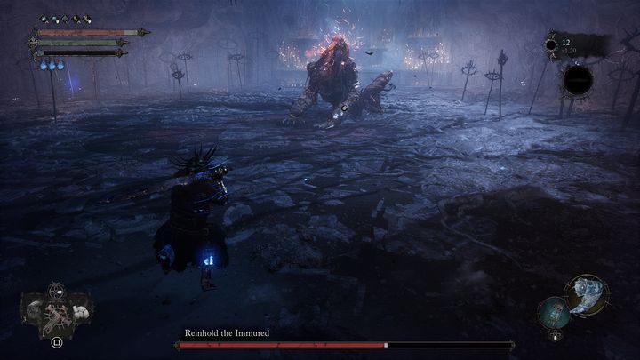 As for the flamethrower attack, quickly circle the opponent when it launches and attack the boss from behind - Lords of the Fallen: How to defeat Tancred, Master of Castigations boss? - Main - Lords of the Fallen Guide