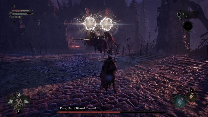 Pieta can also create copies of herself that perform specific movements - Lords of the Fallen: How to beat Pieta, She of Blessed Renewal? - Main - Lords of the Fallen Guide