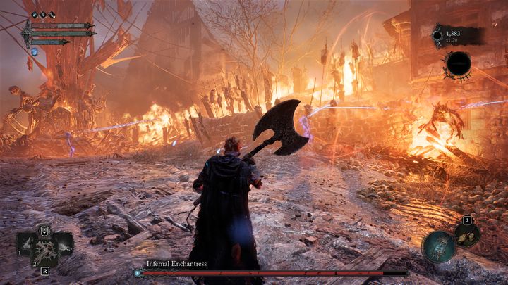 At the very beginning, after entering the arena, use the Umbral lamp to look for the parasites - Lords of the Fallen: How to beat Infernal Enchantress boss? - Main - Lords of the Fallen Guide