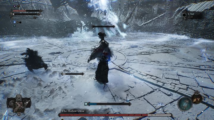 Once you kill Lucy, the boss's white health bar will disappear, as the enemies in the arena - Lords of the Fallen: How to defeat the Hollow Crow boss? - Main - Lords of the Fallen Guide