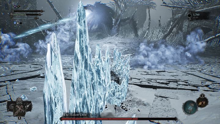 Stand at the very end of the arena to have more time to react to the boss's attacks - Lords of the Fallen: How to defeat the Hollow Crow boss? - Main - Lords of the Fallen Guide