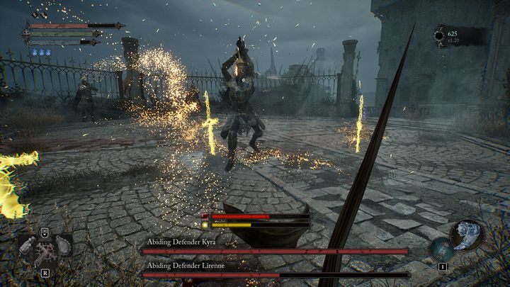 Energy swords can move around the arena - Lords of the Fallen: How to defeat Abiding Defender Kyra and Abiding Defender Lirenne? - Optional - Lords of the Fallen Guide