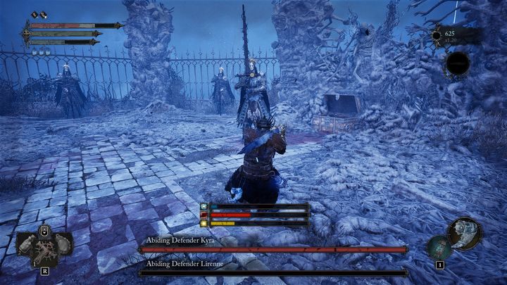 When one of the duo dies, start attacking the second one - Lords of the Fallen: How to defeat Abiding Defender Kyra and Abiding Defender Lirenne? - Optional - Lords of the Fallen Guide