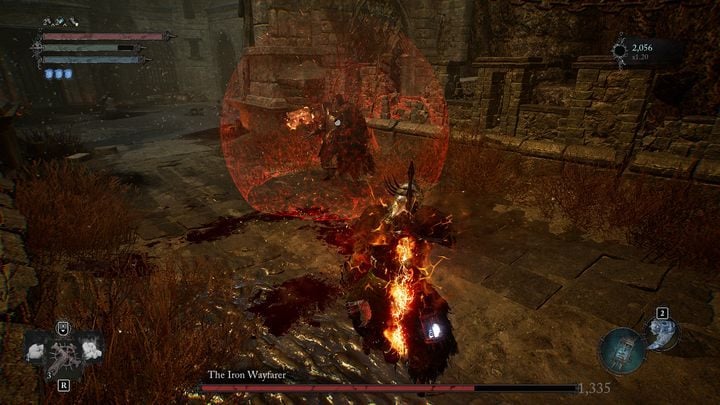 As The Iron Wayfarer's health drops, he will sometimes surround himself with a red barrier - Lords of the Fallen: How to defeat The Iron Wayfarer boss? - Optional - Lords of the Fallen Guide