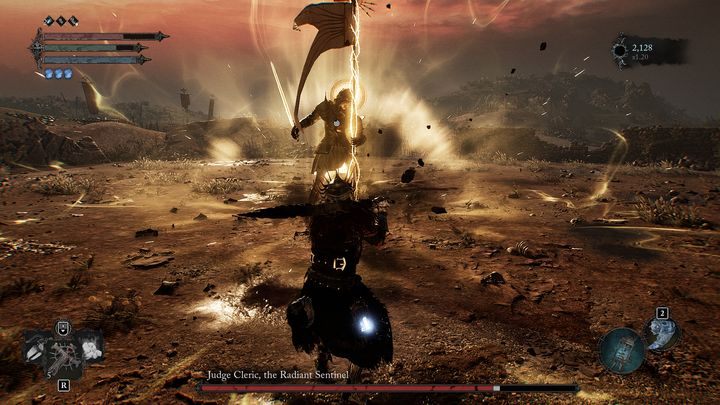 At first it will only fight like this - Lords of the Fallen: How to defeat the Judge Cleric, the Radiant Sentinel boss? - Main - Lords of the Fallen Guide