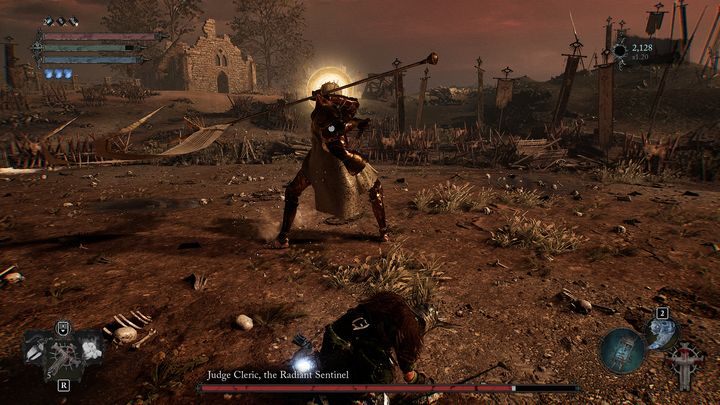 After entering the arena, a fog will appear for a short time, making visibility difficult - Lords of the Fallen: How to defeat the Judge Cleric, the Radiant Sentinel boss? - Main - Lords of the Fallen Guide