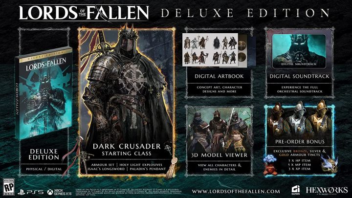The Deluxe Edition can be purchased in a digital or physical version - the latter applies only to PlayStation 5 and Xbox Series X consoles - Lords of the Fallen: Game editions - Appendix - Lords of the Fallen Guide
