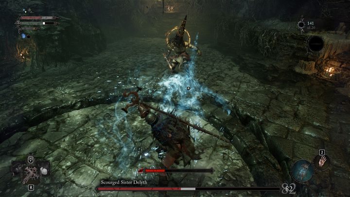 Delyth can also perform a kick followed by additional attacks - Lords of the Fallen: How to beat Scourged Sister Delyth boss? - Main - Lords of the Fallen Guide