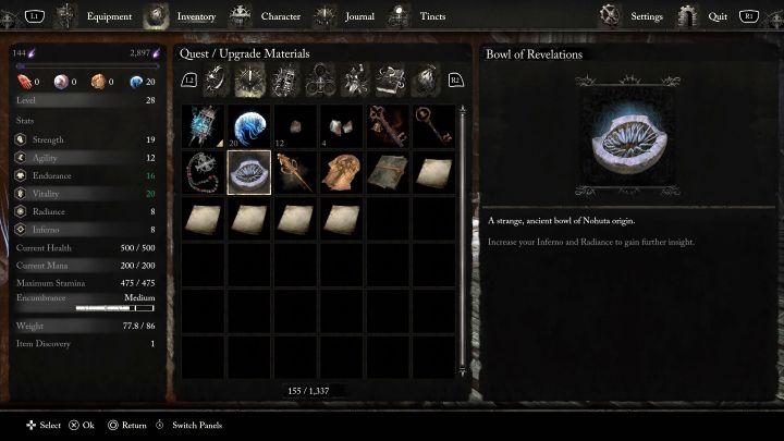 Monsters found in the area may prevent you from collecting the artifact - Lords of the Fallen: What are the uses of Bowl of Revelations? - Quest items - Lords of the Fallen Guide