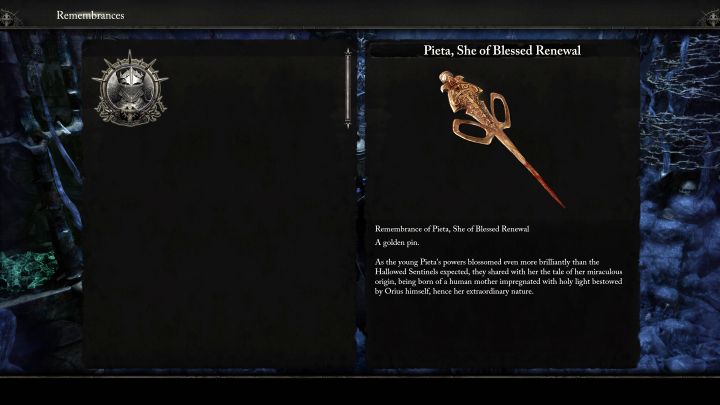 You can obtain additional remembrances by defeating other bosses - Lords of the Fallen: How to get Pietas sword? - Character development and equipment - Lords of the Fallen Guide