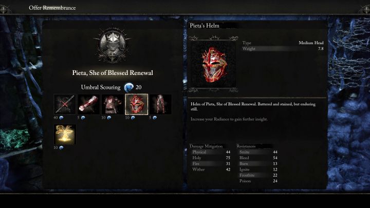 Before buying an item, we recommend comparing the statistics of the considered item with the one you have equipped - Lords of the Fallen: What are the uses of Umbral Scourings? - Quest items - Lords of the Fallen Guide