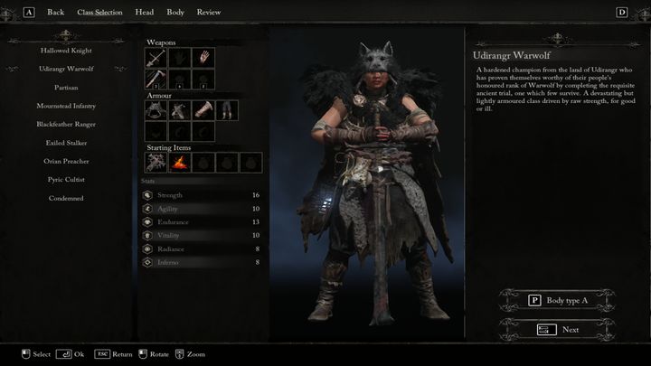 If you know from the very beginning that the best play style for you is that of a tank who wears heavy armor and attacks with two-handed swords or other such weapons, then the Partisan or the Udirangr Warwolf will be a good choice - Lords of the Fallen: Best class - Basics - Lords of the Fallen Guide