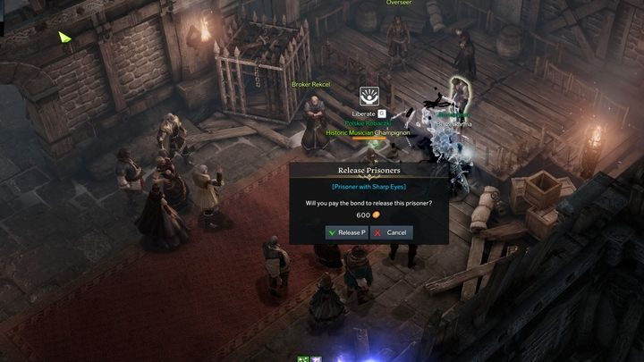 The prisoners appear in two rooms in the building, on an elevated platform, every few dozen seconds - Lost Ark: Prisoners Emancipation - how to complete? - Lost Ark: Unas Tasks - Lost Ark Guide