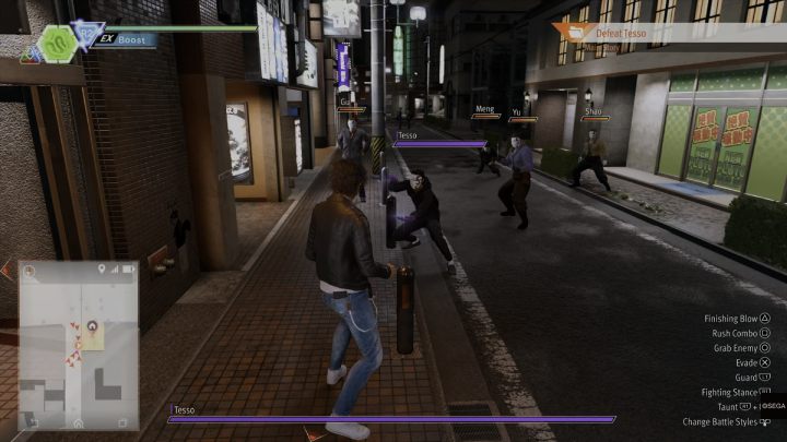 A battle against Tesso and his gang awaits you outside the office - Lost Judgment: Chapter 9 The Weight of Guilt - walkthrough - Main Storyline - Lost Judgment Guide