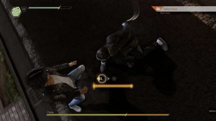 Once you have dealt enough damage to him, it will trigger his special attack animation - Lost Judgment: Chapter 9 The Weight of Guilt - walkthrough - Main Storyline - Lost Judgment Guide