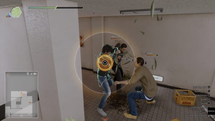 When you reach the building with the Tatami Room, you will face a battle against some RK members - Lost Judgment: Chapter 12 To Nourish a Viper - walkthrough - Main Storyline - Lost Judgment Guide