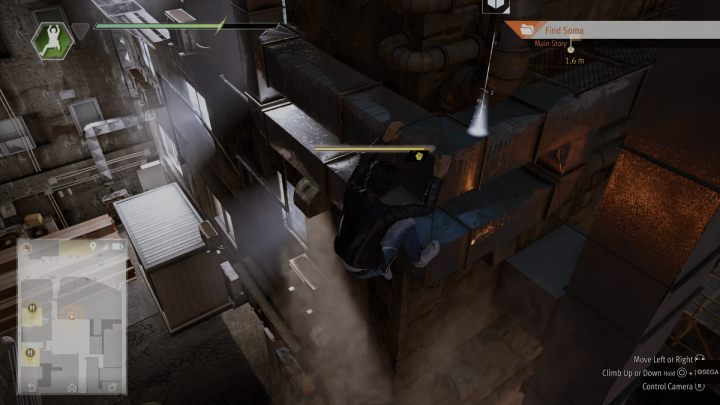 Jump down and walk to the right, hanging from the vent pipe - Lost Judgment: Chapter 12 To Nourish a Viper - walkthrough - Main Storyline - Lost Judgment Guide