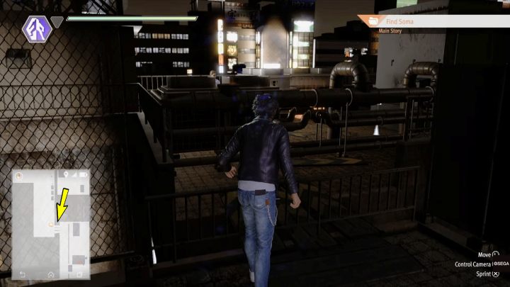 Once your Companions have climbed up, walk over the small railing to the next part of the roof - Lost Judgment: Chapter 12 To Nourish a Viper - walkthrough - Main Storyline - Lost Judgment Guide