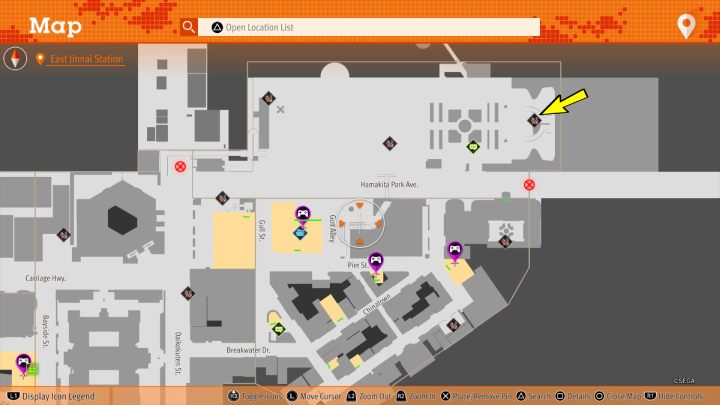 1 - Lost Judgment: Squirrel search Hamakita Park - all squirrels, map - Ijincho - Lost Judgment Guide