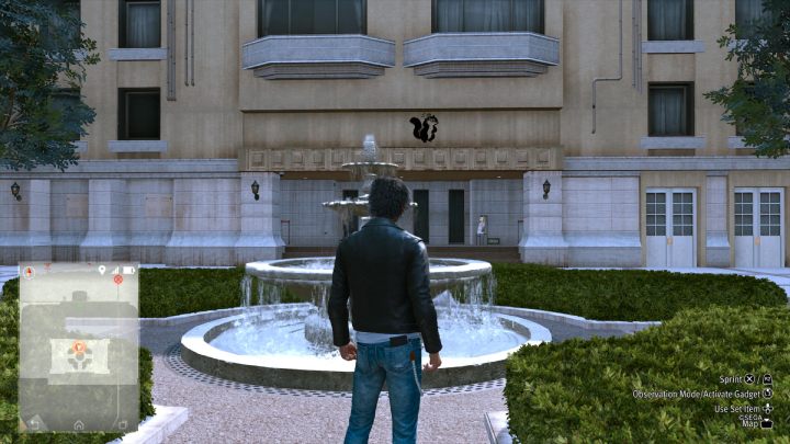 The 14th picture is in the courtyard of Grande Blu Morino in Chinatown - Lost Judgment: Squirrel search Chinatown - all squirrels, map - Ijincho - Lost Judgment Guide