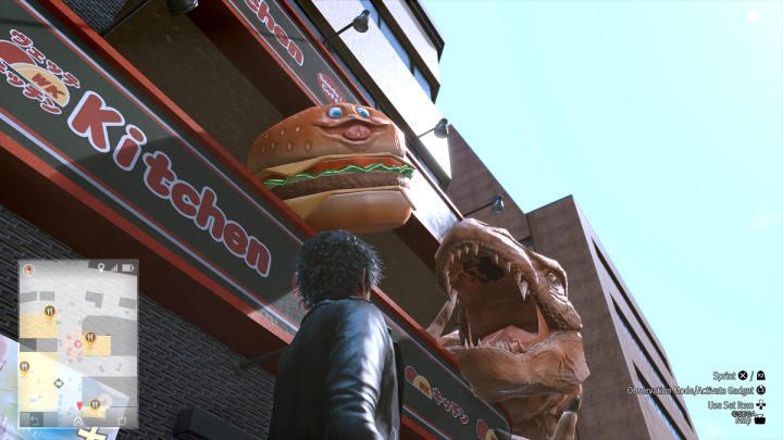 The 19th image is located in the mouth of the dinosaur at Wette Kitchen - Lost Judgment: Squirrel search Isezaki Road - all squirrels, map - Ijincho - Lost Judgment Guide