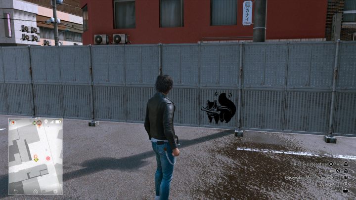 The 29th image is located in the Central Street parking lot - Lost Judgment: Squirrel search Commercial District - all squirrels, map - Ijincho - Lost Judgment Guide