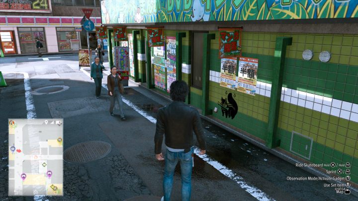 The 50th picture is on the wall in Tenkaichi Alley - Lost Judgment: Squirrel search Showa Street - all squirrels, map - Kamurocho - Lost Judgment Guide