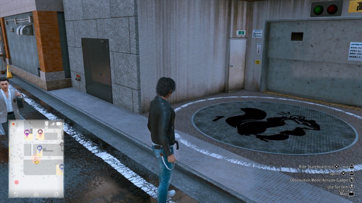 The 54th image is located on the ground by the Ebisu Pawn store - Lost Judgment: Squirrel search Showa Street - all squirrels, map - Kamurocho - Lost Judgment Guide