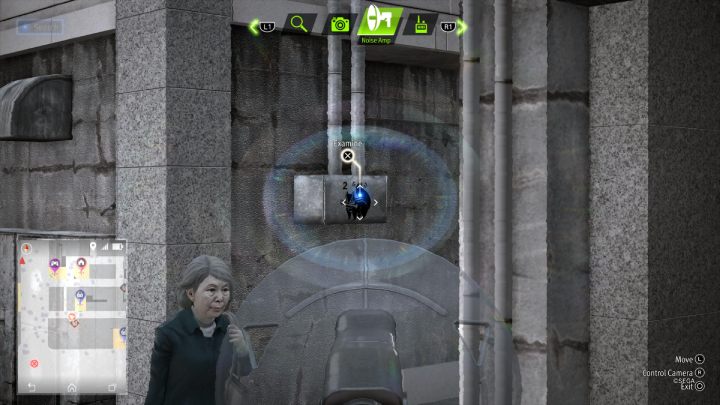 Using Noise Amp, investigate the next picture on the opposite side of the alley - Lost Judgment: Squirrel search Showa Street - all squirrels, map - Kamurocho - Lost Judgment Guide