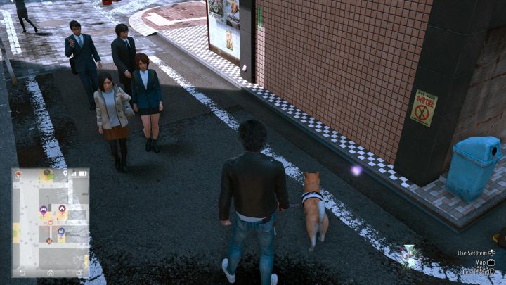 Finally, call on the dog detective who will lead you to the prize, the Inharmonic Record - Lost Judgment: Squirrel search Showa Street - all squirrels, map - Kamurocho - Lost Judgment Guide