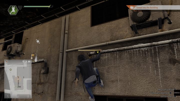 Jump up to the pipe and head left - Lost Judgment: Chapter 4 Red Knife - walkthrough - Main storyline walkthrough - Lost Judgment game guide