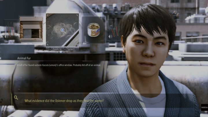 Use Cat Food and then Animal Fur as evidence in the case - Lost Judgment: The Chaos of the Masked Writer - Side Cases - Lost Judgment Guide