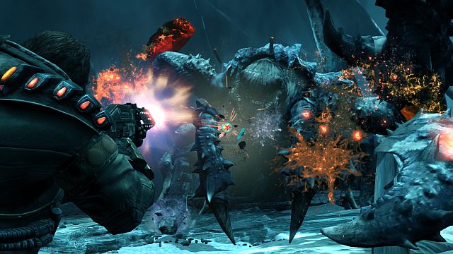 Vorgg can land quite a blow. - Mission 4: Unknown structure - Walkthrough - Lost Planet 3 - Game Guide and Walkthrough