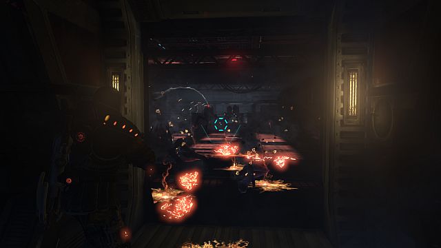 A well-aimed grenade and it's done. - Mission 6: Open the armory and return to hangar - Walkthrough - Lost Planet 3 - Game Guide and Walkthrough