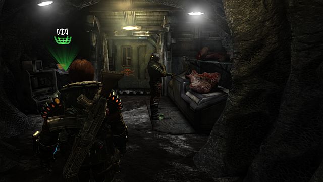 A shop in the Forgotten Camp where you exchange taarka DNA for upgrades. - Side missions - Lost Planet 3 - Game Guide and Walkthrough