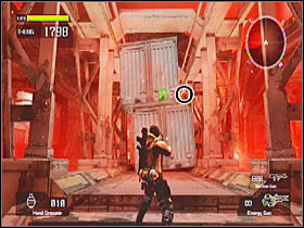 On a bridge above a river of lava (near where you can find a Homing Laser, check the walkthrough for details) - Target Marks: Mission 8 - Target Marks - Lost Planet: Extreme Condition - Game Guide and Walkthrough