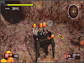 In one of the rooms surrounding the hall with a white pillar in it (this one's just TOO difficult to see - Target Marks: Mission 5 - Target Marks - Lost Planet: Extreme Condition - Game Guide and Walkthrough