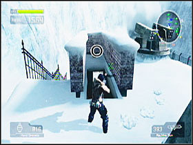 Before entering the fortress, near the missile turret - Target Marks: Mission 2 - Target Marks - Lost Planet: Extreme Condition - Game Guide and Walkthrough