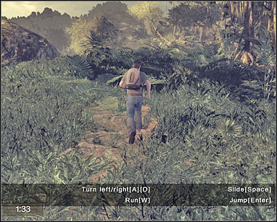 This is going to be a very similar action sequence, so you still have to avoid certain obstacles, mostly trees and boulders - Worth A Thousand Words V - 1x07 - Worth A Thousand Words - Lost: Via Domus - Game Guide and Walkthrough