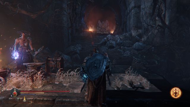 After you meet the blacksmith, it is a good idea to take his services and unseal some of the runes that you have. - Destroy the Gate of Lords to Keystone | The Temple - The Temple - Lords of the Fallen 2014 Game Guide & Walkthrough
