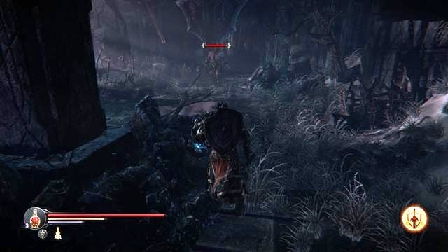 After you climb down the stairs, watch out for the Tyrant. Right behind him, there is an urn with his heart. - Destroy the Gate of Lords to Keystone | The Temple - The Temple - Lords of the Fallen 2014 Game Guide & Walkthrough