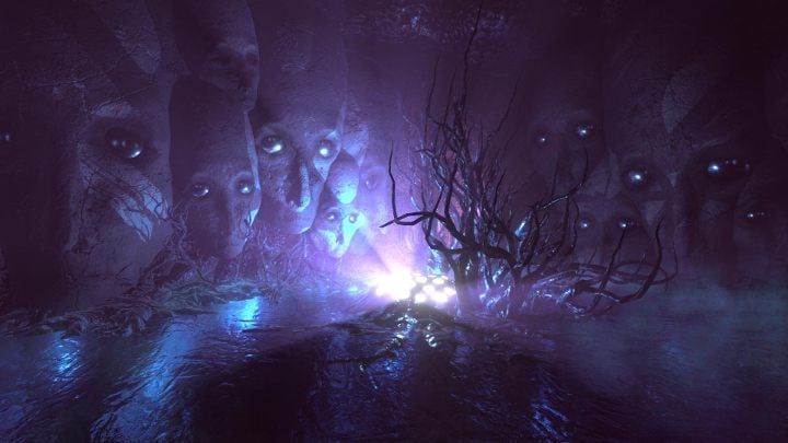 Run until you get to the room shown in the picture above (with the head sculptures) - The Lusstghaa dimension | Lust for Darkness Walkthrough - Walkthrough - Lust for Darkness Game Guide