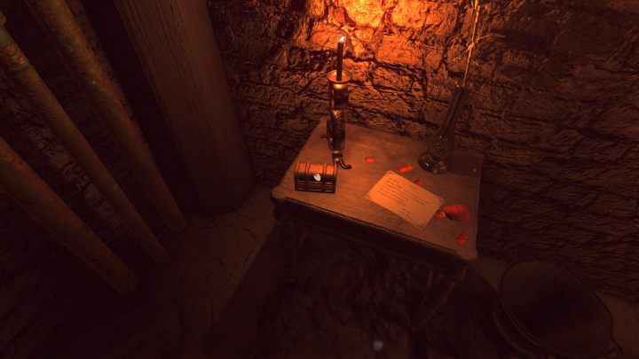 There is a box on a nearby table - Prologue in Prison | Lust for Darkness Walkthrough - Walkthrough - Lust for Darkness Game Guide