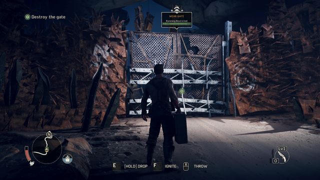 Destroy the gate with the spare canister. - Magnum Opus | Story missions - Story missions - Mad Max Game Guide